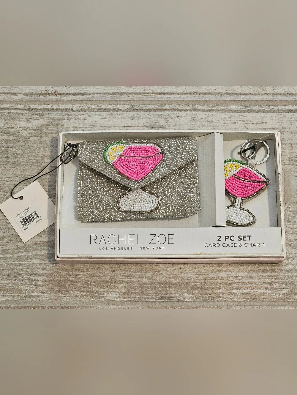 Rachel Zoe 2 Pc Set Card Case & Charm